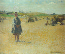 Young Girl in the Fields by Henri Martin — children oil painting wall art, Impressionism