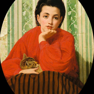 Young girl with a cat
