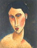 Young Girl with Blue Eyes by Amedeo Modigliani — hand-painted portrait oil painting reproduction on canvas