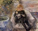 Young Girl with Doll by Berthe Morisot — vintage oil painting wall art, Impressionism
