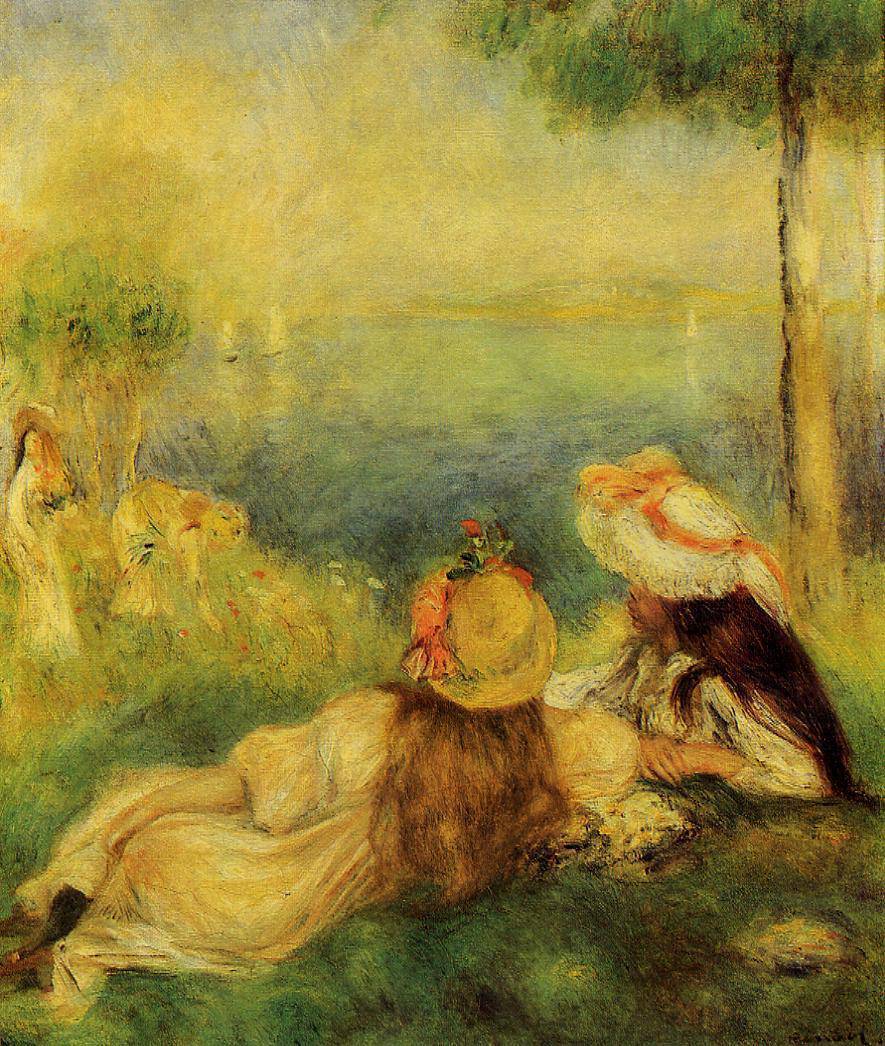 Young Girls by the Sea - Pierre-Auguste Renoir