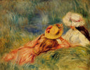 Young Girls by the Water by Pierre-Auguste Renoir — hand-painted impressionism oil painting reproduction on canvas