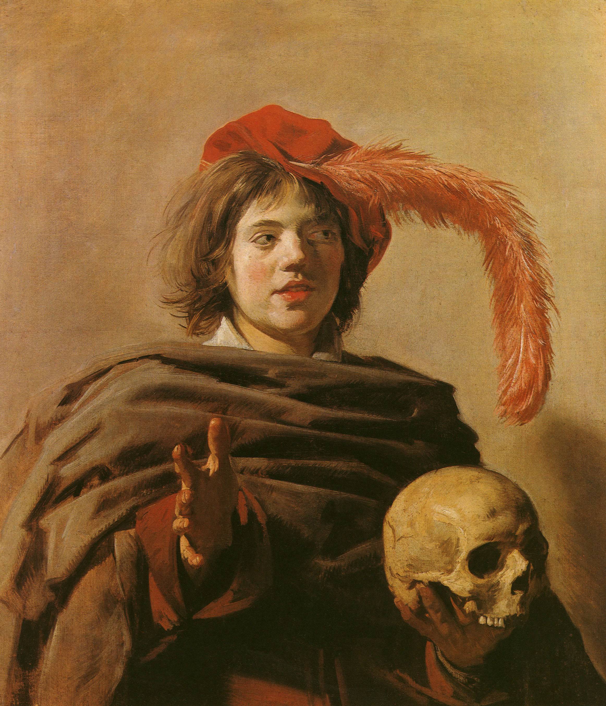 Young Man with a Skull (Vanitas) - Frans Hals