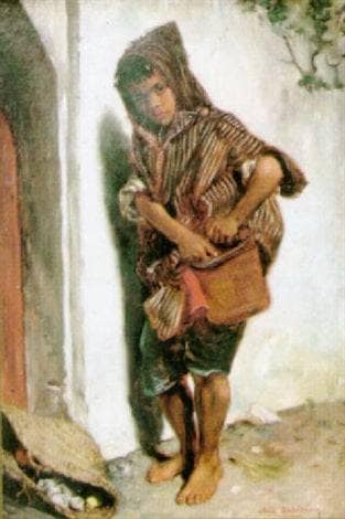 Young moroccan by Alfred Dehodencq — hand-painted cultural oil painting reproduction on canvas