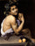 Young Sick Bacchus in kitchen