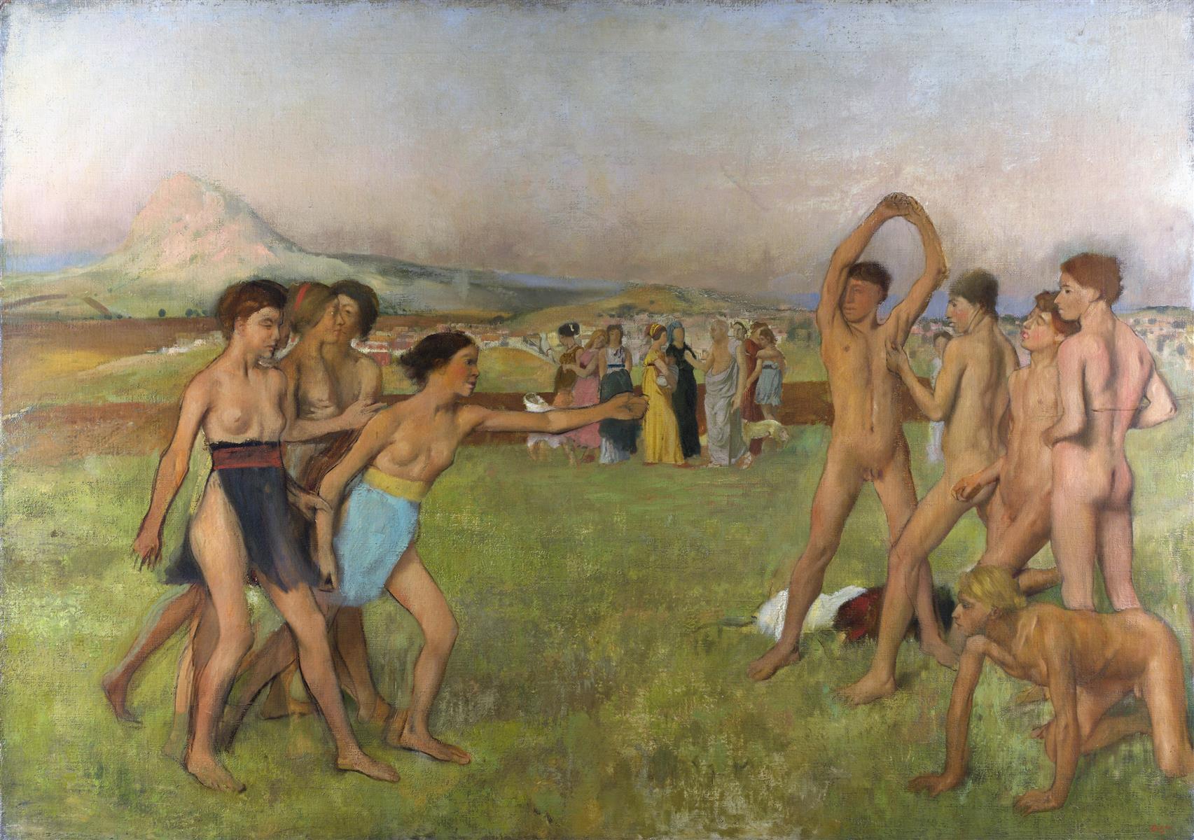 Young Spartans Exercising - Edgar Degas