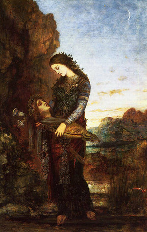 Young Thracian Woman Carrying the Head of Orpheus - Gustave Moreau