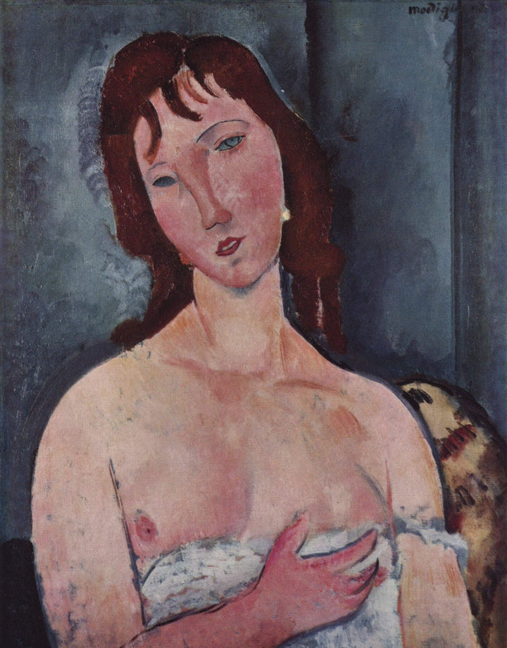 Young woman by Amedeo Modigliani — hand-painted portrait oil painting reproduction on canvas