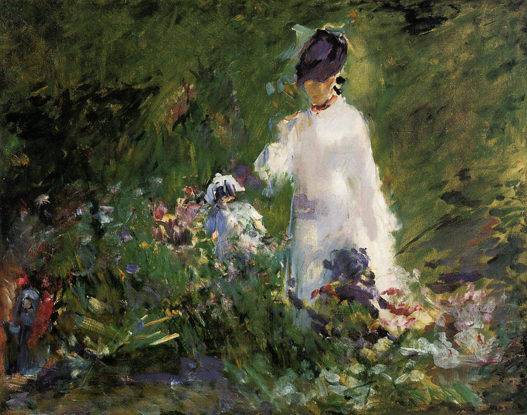 Young woman among the flowers - Edouard Manet