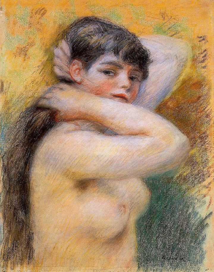 Young Woman at Her Toilette by Pierre-Auguste Renoir — hand-painted nude oil painting reproduction on canvas