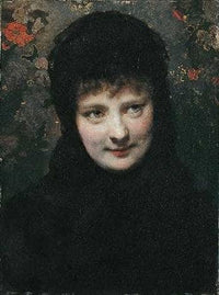 Young woman in black