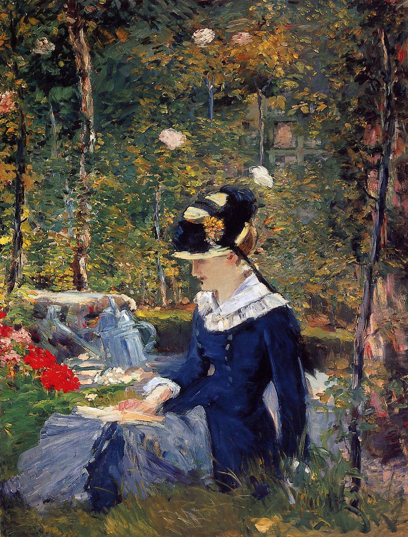 Young woman in the garden - Edouard Manet