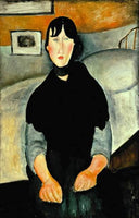 Young Woman of the People by Amedeo Modigliani — male oil painting wall art, Expressionism