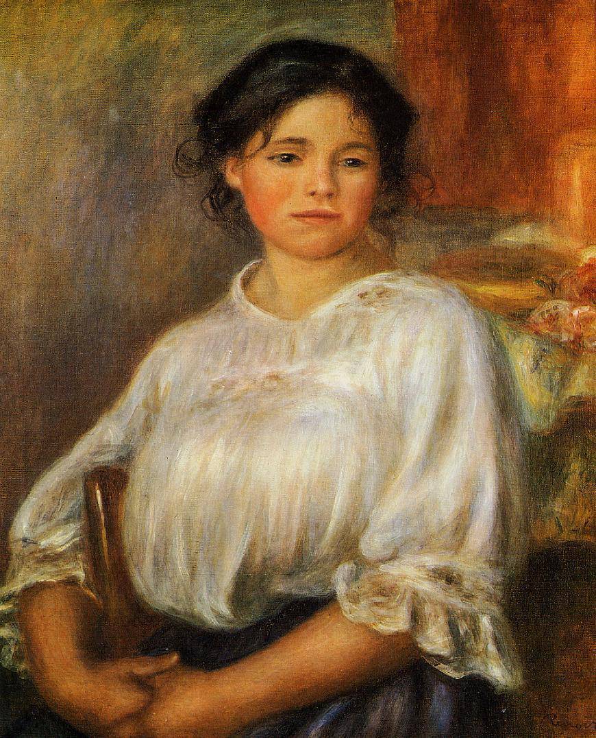 Young Woman, Seated - Pierre-Auguste Renoir