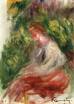 Young Woman, Seated - Pierre-Auguste Renoir