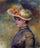 Young Woman Wearing a Hat in hallway