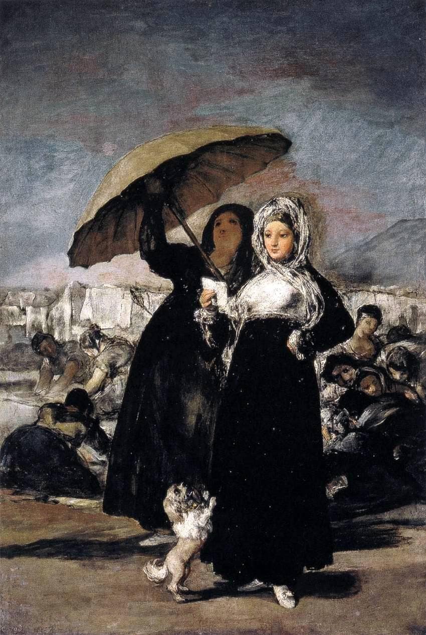Young Woman with a Letter by Francisco Goya — hand-painted portrait oil painting reproduction on canvas