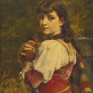 Young Woman with a Squirrel