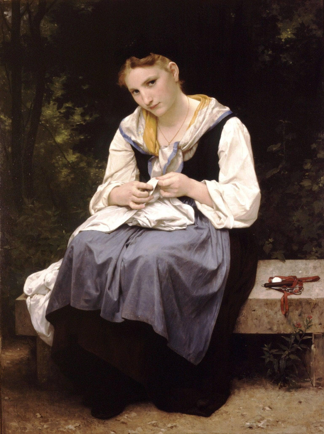 Young Worker by William-Adolphe Bouguereau — hand-painted portrait oil painting reproduction on canvas