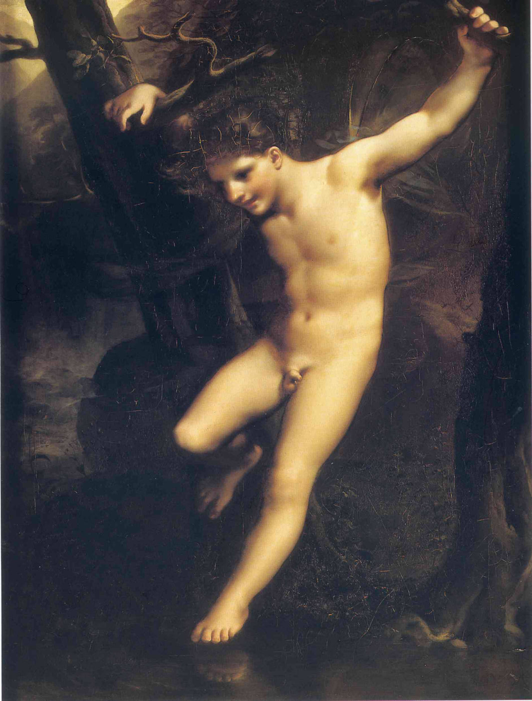 Young Zephyr balancing above water by Pierre-Paul Prud'hon — hand-painted cultural oil painting reproduction on canvas