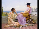 Youth and Time by John William Godward — male oil painting wall art, Neoclassicism