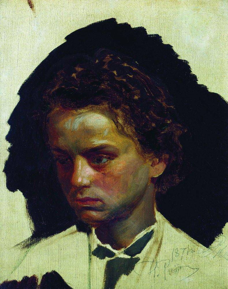 Youth portrait of sculptor Ilya Yakovlevich Ginzburg - Ilya Repin