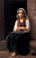 Yvonette by William-Adolphe Bouguereau — male oil painting wall art, Academicism