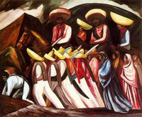 Zapatista's Marching by Jose Clemente Orozco — hand-painted abstract oil painting reproduction on canvas