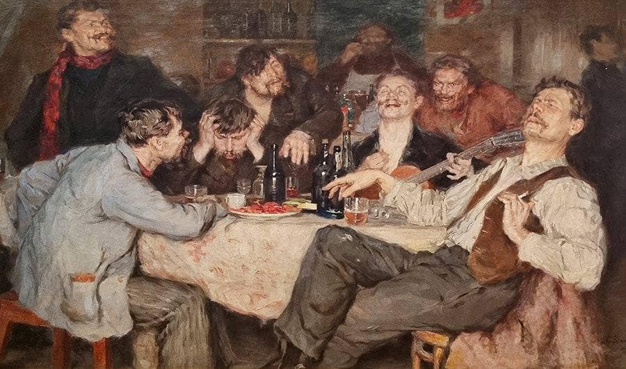 Comrades by Zenkow, Semyon Nikolaevich — hand-painted portrait oil painting reproduction on canvas