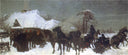 Zjazd Na Polowanie by Józef Chełmoński, rural oil painting wall art, Realism