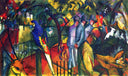 Zoological Garden I by August Macke — forest oil painting wall art, Orphism