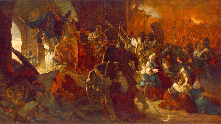 Zrinyi's Charge from the Fortress of Szigetvár - Bertalan Szekely