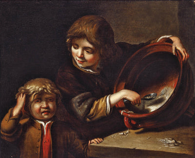 Zwei Kinder Bei Der Mahlzeit by Jan Miense Molenaer — oil painting reproduction